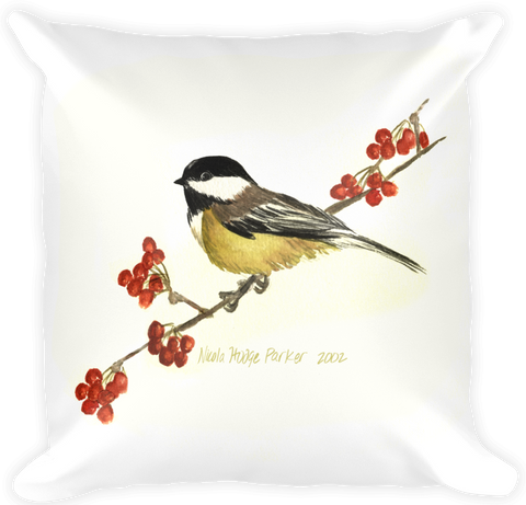 Chickadee Pillow 18"x18"