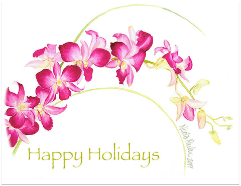 Orchid Holiday Card