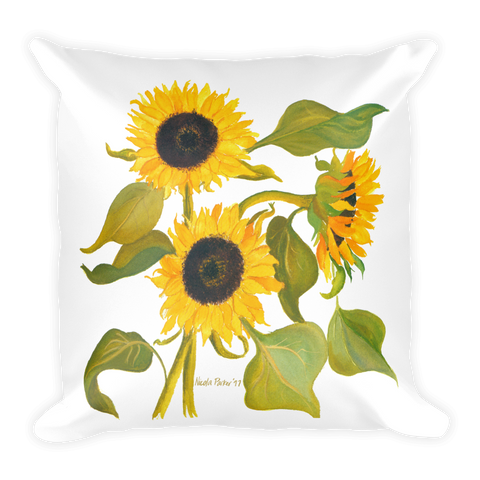 Sunflower Pillow 18"x18"'