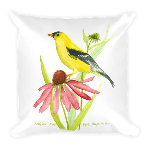 Goldfinch Pillow 18"x18"