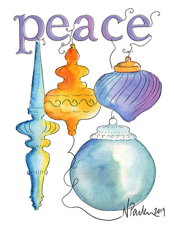 Peace Ornaments Holiday Card